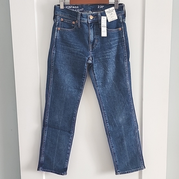 NWT J. Crew 9" Vintage Slim Straight jeans size 23 petite - Picture 4 of 6